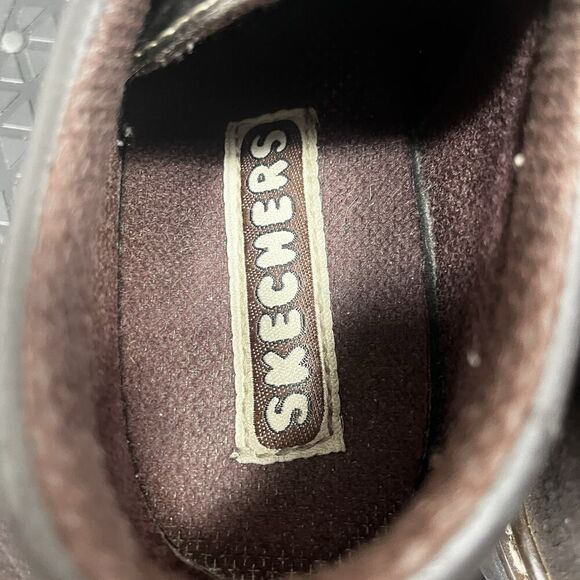 Skechers Jammers Women’s Sz US 7 Vintage Y2K Chunky Platform Brown Leather Shoes - Picture 7 of 10